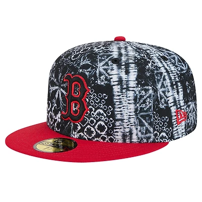 Men's New Era Black Boston Red Sox Sands 59FIFTY Fitted Hat