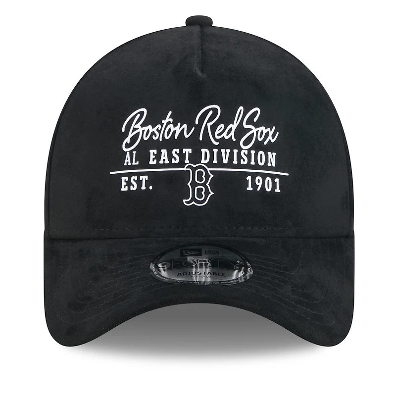 Casquette ajustable New Era 9FORTY A-Frame noire Boston Red Sox pour homme