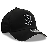 Casquette trucker New Era noire pour homme, logo Boston Red Sox, style A-Frame, inscription latérale 9FORTY.