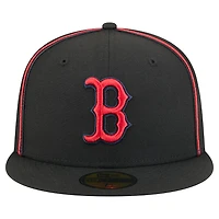 Men's New Era Black Boston Red Sox Soutache 59FIFTY Fitted Hat