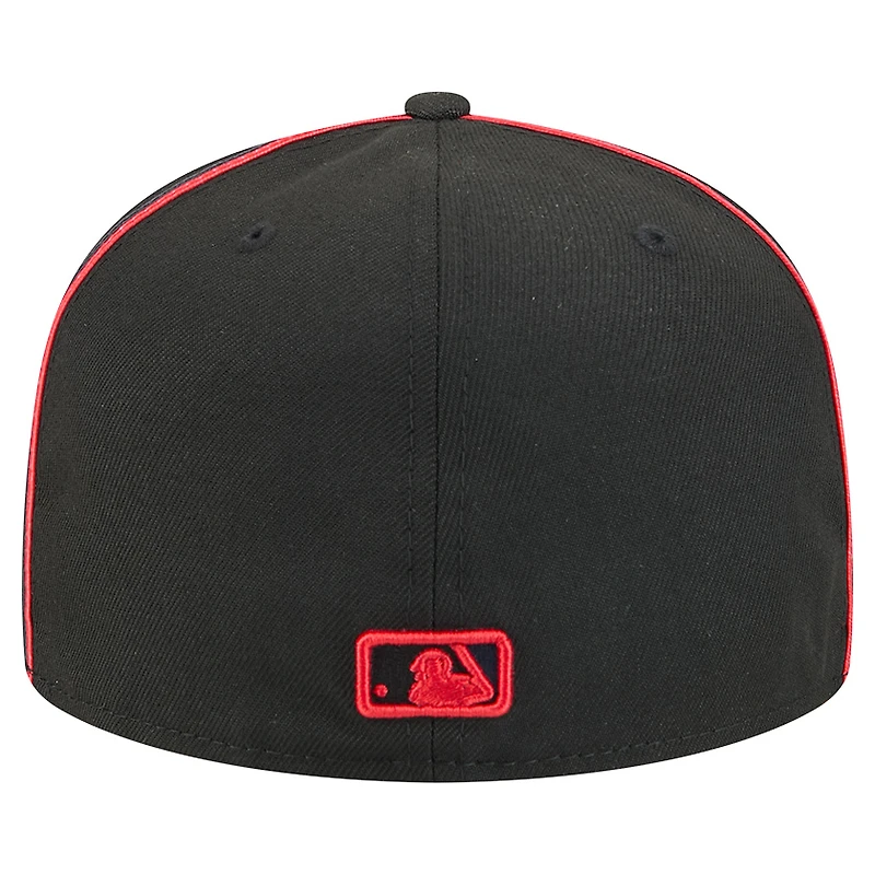 Men's New Era Black Boston Red Sox Soutache 59FIFTY Fitted Hat