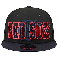 Casquette snapback 9FIFTY Boston Red Sox Splatter noire New Era pour homme