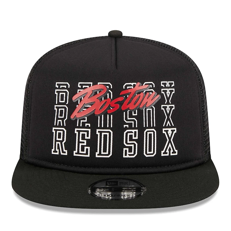 Casquette 9FIFTY Snapback Trucker 9FIFTY Boston Red Sox Street Team noire New Era pour homme