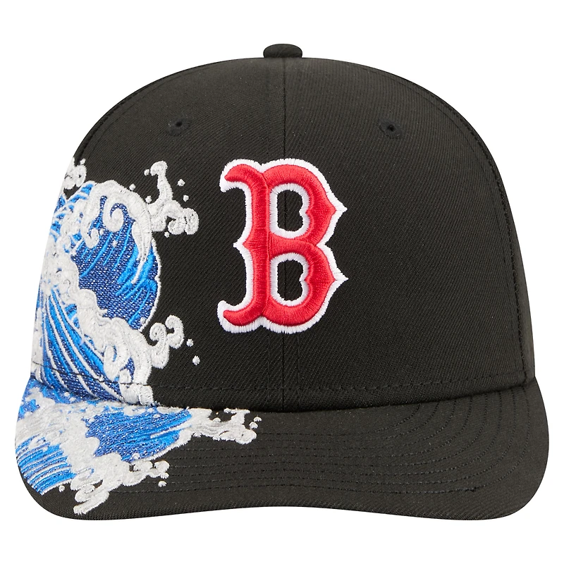 Men's New Era  Black Boston Red Sox Surf 59FIFTY Fitted Hat