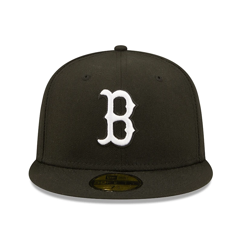 Men's New Era Black Boston Red Sox Team Logo 59FIFTY Fitted Hat