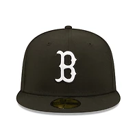 Men's New Era Black Boston Red Sox Team Logo 59FIFTY Fitted Hat