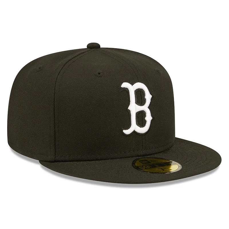 Men's New Era Black Boston Red Sox Team Logo 59FIFTY Fitted Hat
