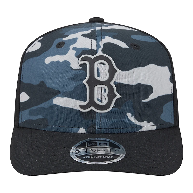 Men's New Era Black Boston Red Sox Tonal Camo 9SEVENTY Stretch-Snap Hat