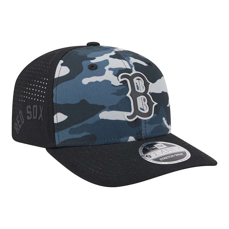 Casquette New Era noire pour homme Boston Red Sox à motif camouflage ton sur ton 9SEVENTY