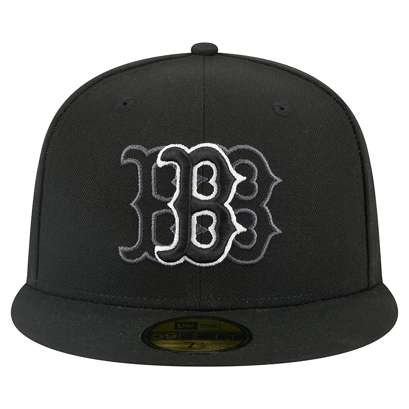 Men's New Era Black Boston Red Sox Tri-Hit 59FIFTY Fitted Hat