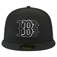 Men's New Era Black Boston Red Sox Tri-Hit 59FIFTY Fitted Hat