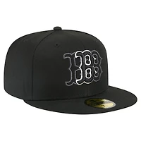 Men's New Era Black Boston Red Sox Tri-Hit 59FIFTY Fitted Hat