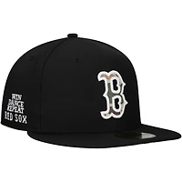 Casquette ajustée 59FIFTY sous-visière camouflage Troop Chant Camo New Era pour hommes, noire, Boston Red Sox