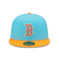 Casquette ajustée 59FIFTY Vice Highlighter Boston Red Sox New Era pour homme, bleu/orange