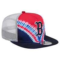Casquette ajustable New Era Boston Red Sox Tie-Dye Golfer Trucker pour homme