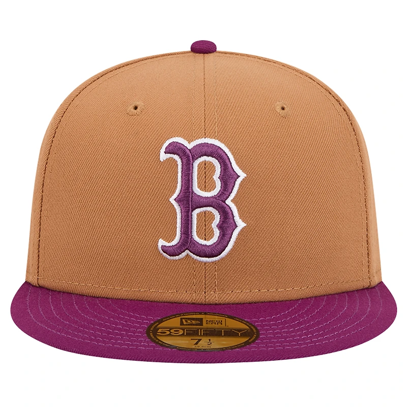 Men's New Era Brown/Purple Boston Red Sox Two-Tone Color Pack 59FIFTY Fitted Hat