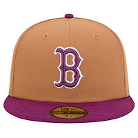 Men's New Era Brown/Purple Boston Red Sox Two-Tone Color Pack 59FIFTY Fitted Hat