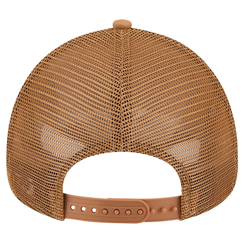 Men's New Era Brown Boston Red Sox A-Frame Trucker 9FORTY Adjustable Hat