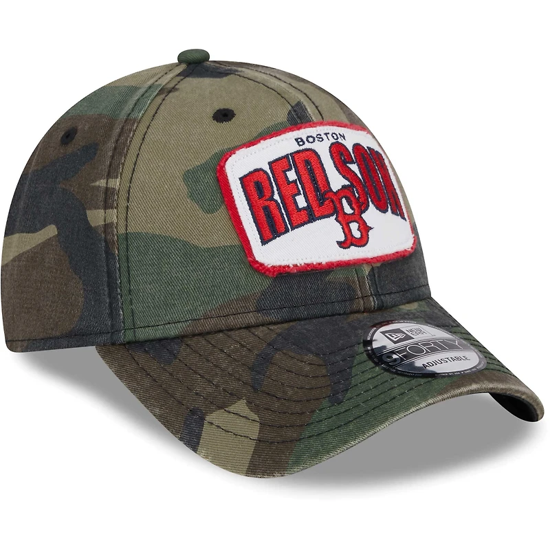Men's New Era Camo Boston Red Sox Gameday 9FORTY Adjustable Hat