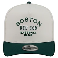 Men's New Era  Cream/Dark Green Boston Red Sox Chrome A-Frame 9FIFTY Snapback Hat