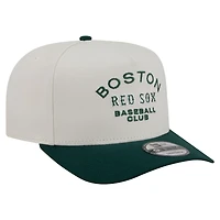 Casquette snapback New Era crème/vert foncé Boston Red Sox Chrome A-Frame 9FIFTY pour homme