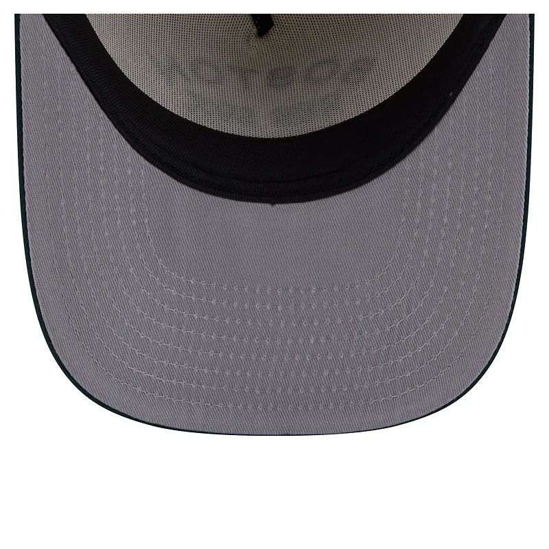 Men's New Era  Cream/Dark Green Boston Red Sox Chrome A-Frame 9FIFTY Snapback Hat