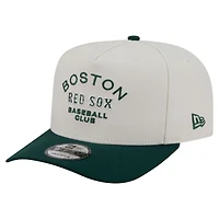 Casquette snapback New Era crème/vert foncé Boston Red Sox Chrome A-Frame 9FIFTY pour homme
