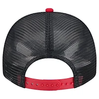 Men's New Era Cream/Navy Boston Red Sox Banner A-Frame 9FIFTY Trucker Snapback Hat