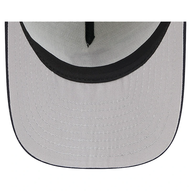 Men's New Era Cream/Navy Boston Red Sox Banner A-Frame 9FIFTY Trucker Snapback Hat