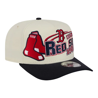 Men's New Era  Cream/Navy Boston Red Sox Classic A-Frame 9FIFTY Snapback Hat