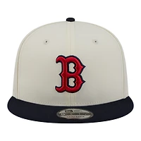 Men's New Era Cream/Navy Boston Red Sox Localized 9FIFTY Snapback Hat