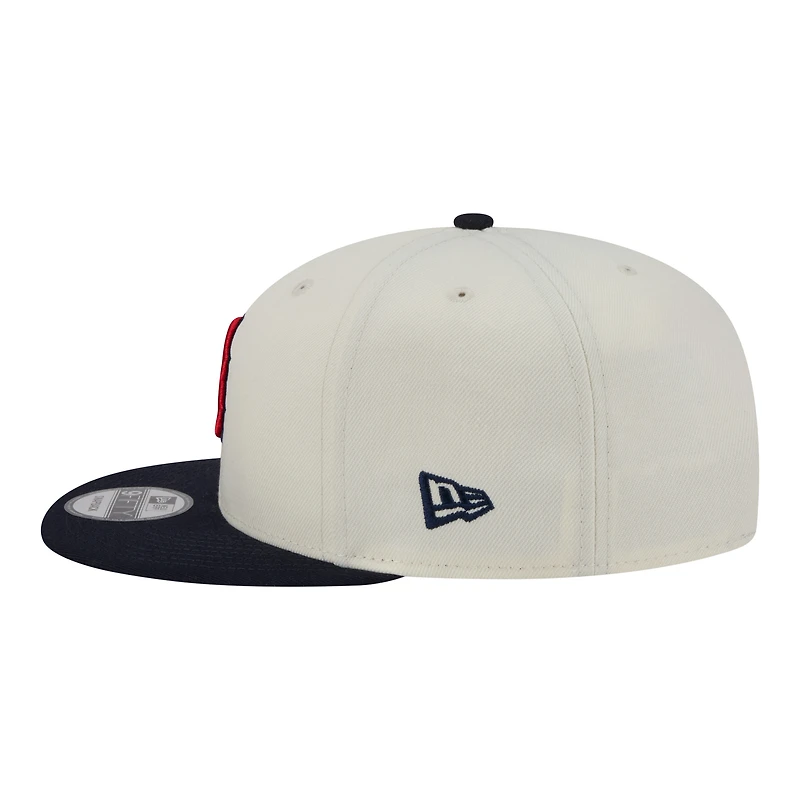 Men's New Era Cream/Navy Boston Red Sox Localized 9FIFTY Snapback Hat