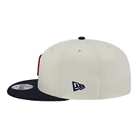Men's New Era Cream/Navy Boston Red Sox Localized 9FIFTY Snapback Hat