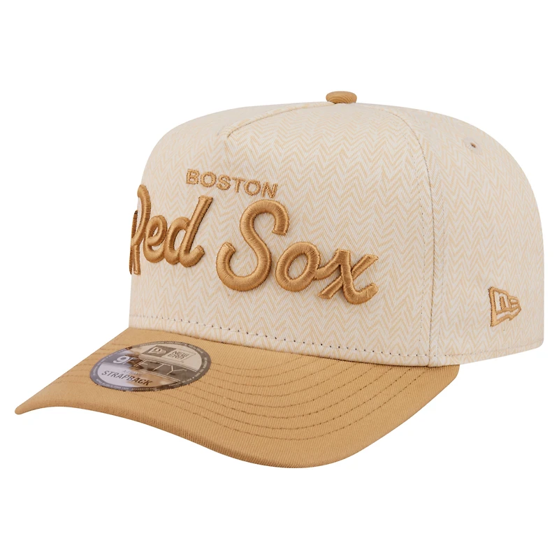 Casquette snapback New Era crème Boston Red Sox à chevrons 9FIFTY pour homme