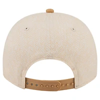 Men's New Era  Cream Boston Red Sox Herringbone 9FIFTY A-Frame Snapback Hat