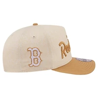Men's New Era  Cream Boston Red Sox Herringbone 9FIFTY A-Frame Snapback Hat