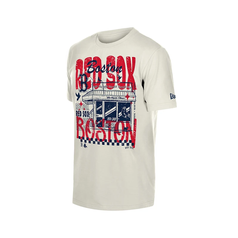 T-shirt New Era crème pour homme, Boston Red Sox Injection, style de vie, gastronomie, mode