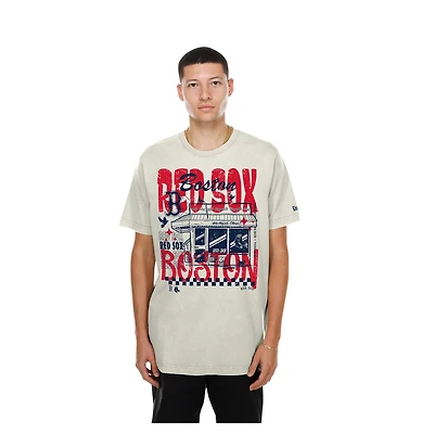 T-shirt New Era crème pour homme, Boston Red Sox Injection, style de vie, gastronomie, mode