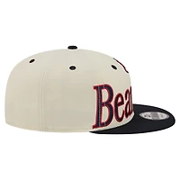 Men's New Era Cream Boston Red Sox Oversized Slogan 9FIFTY Snapback Hat