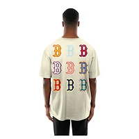 T-shirt oversize blanc New Era pour homme avec inscription « Note de rançon des Red Sox Boston »