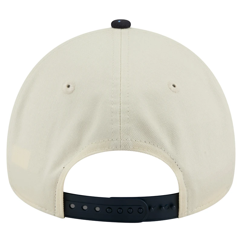 Men's New Era  Cream Boston Red Sox Speckle A-Frame 9FORTY Adjustable Hat