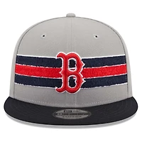 Men's New Era Gray/Navy Boston Red Sox Band 9FIFTY Snapback Hat
