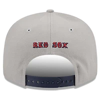 Men's New Era Gray/Navy Boston Red Sox Band 9FIFTY Snapback Hat