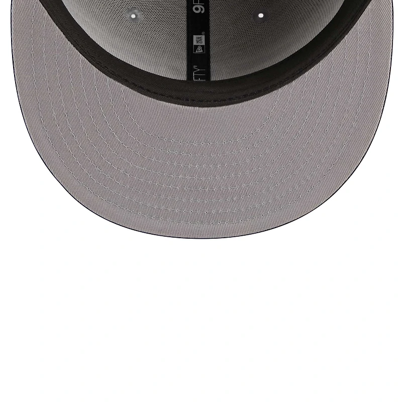 Men's New Era Gray/Navy Boston Red Sox Band 9FIFTY Snapback Hat