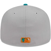 Men's New Era Gray/Teal Boston Red Sox  59FIFTY Fitted Hat