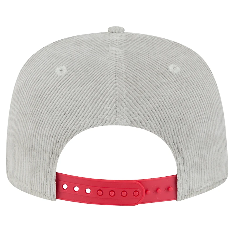 Men's New Era Gray Boston Red Sox Corduroy Golfer Snapback Hat