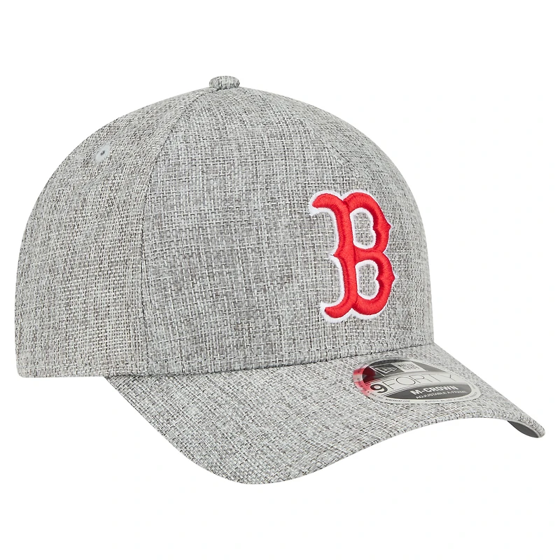 Casquette ajustable New Era 9FORTY grise en coton tissé Boston Red Sox pour homme