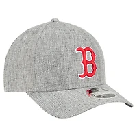 Casquette ajustable New Era 9FORTY grise en coton tissé Boston Red Sox pour homme
