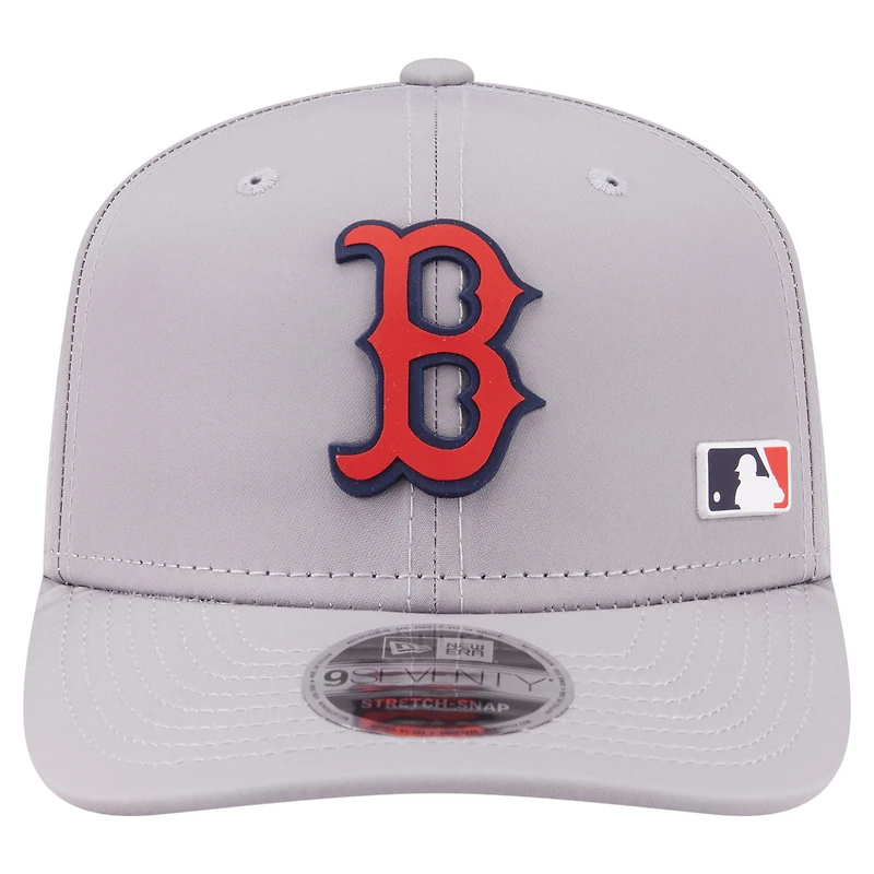 Casquette ajustable New Era grise Boston Red Sox 9SEVENTY perforée au laser pour homme