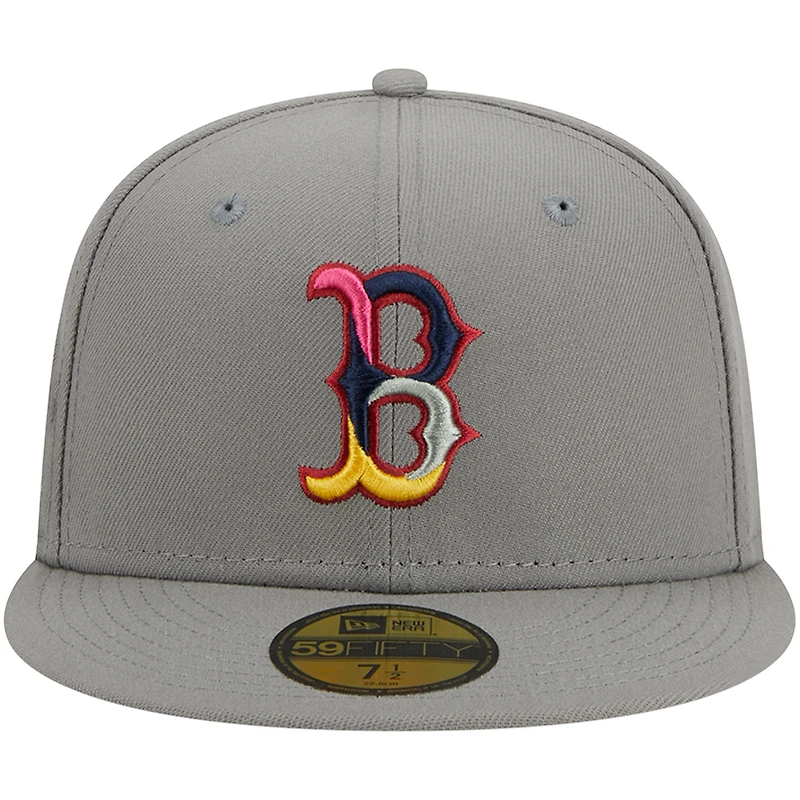 Men's New Era  Gray Boston Red Sox Multi Color Pack 59FIFTY Fitted Hat